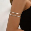 ZMANYIJEW Upper Arm Bracelet Cuff Bangle Minimalist Gold Metal Coil