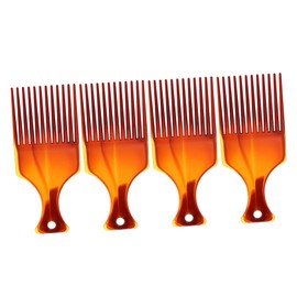 Baluue 4pcs Wide Tooth Oil Hair Comb for Men Hairdressing Brushes Handle for Styling Detangling and Maintaining Healthy Hair Any Setting