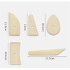Kingsie Pottery Tools Soldering Iron Set of 5 Wooden Iron