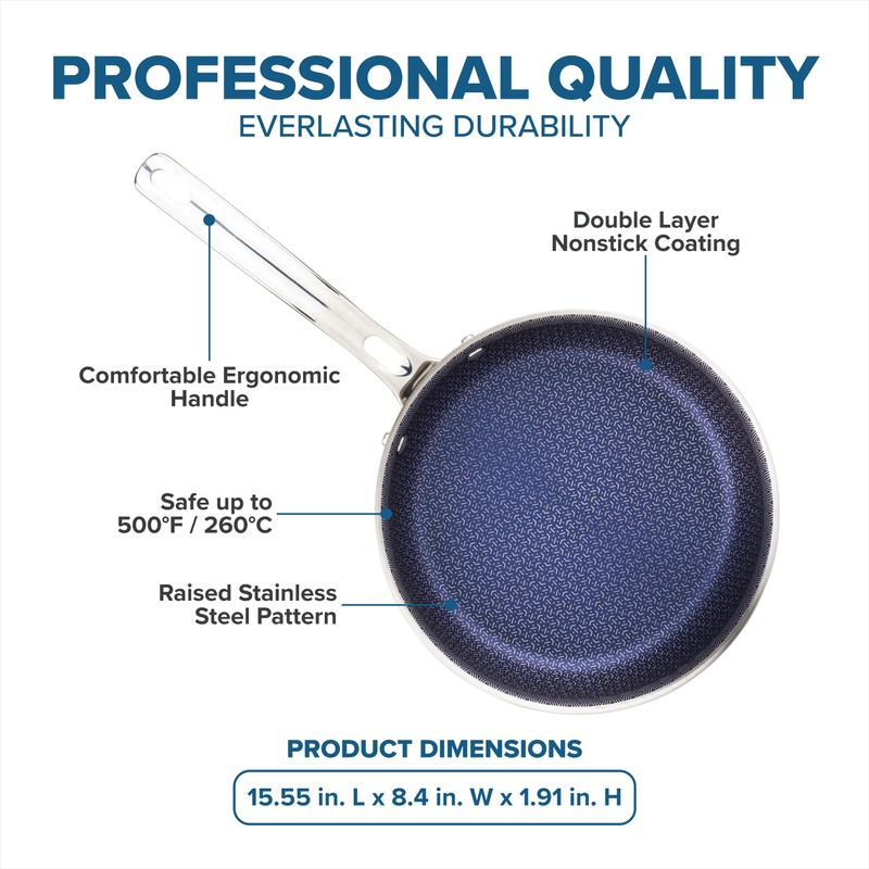 Viking 3-Ply Non Stick Frying Pan, 8 Inch Hybrid Plus