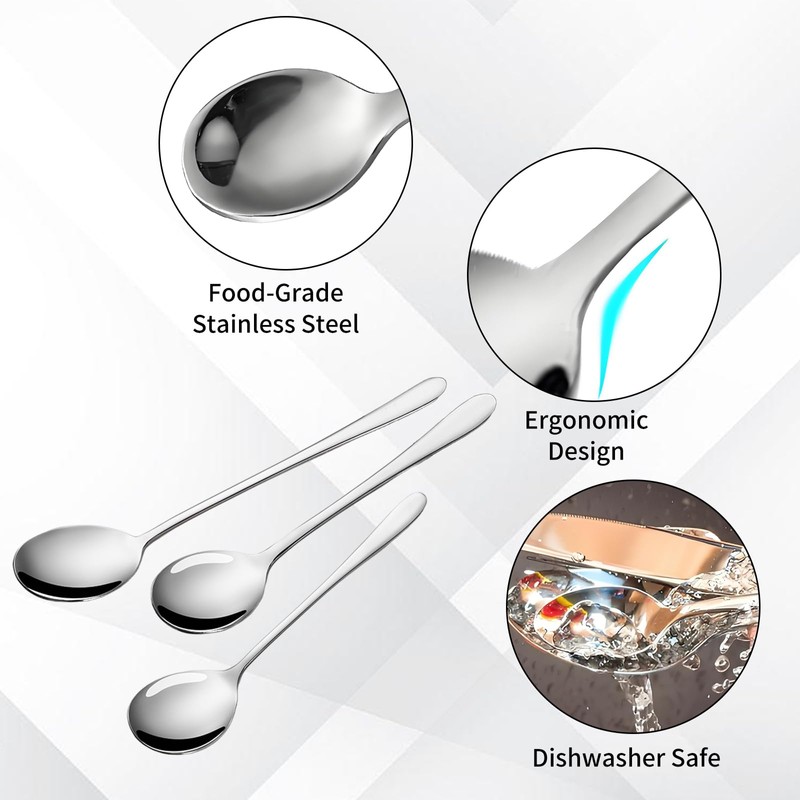 DEFIYEAR 8 Pack Tiny Spoons for Spices Jars, Stainless Steel