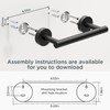 FORIOUS Toilet Roll Holder Black, Wall Mount SUS304 Stainless Steel