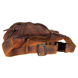 Genuine Leather Belly Bag with a Truck - Waist Pack - Kidney Bag - Bag for Truckers