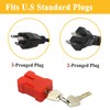 10Pcs 7397 Electrical Plug Lockout Device with 2 Keys, Fits