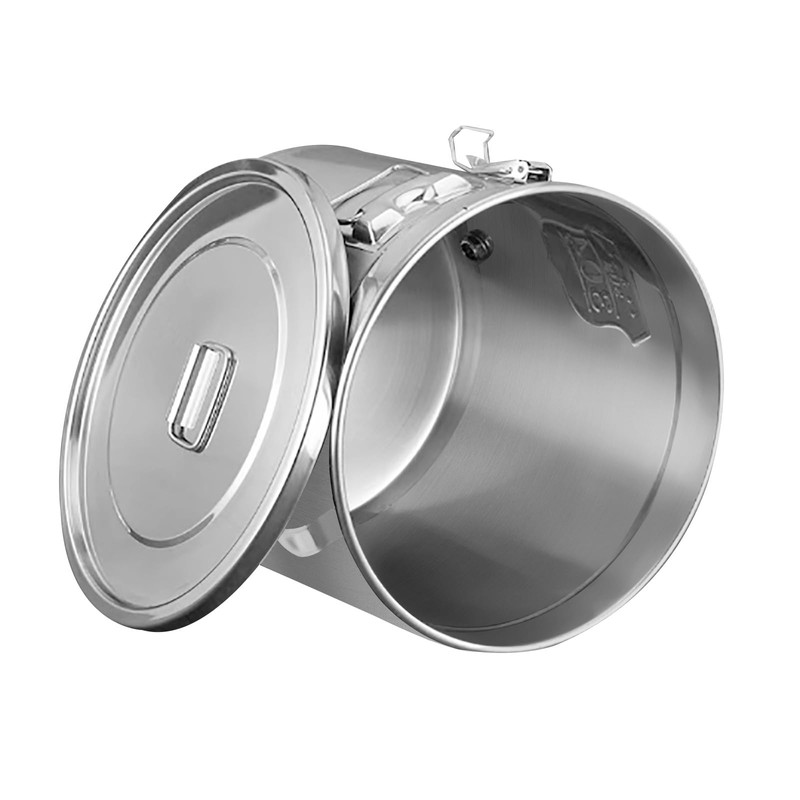 DYNAMI 304 Stainless Steel Airtight Canister for Kitchen, 3.2Gal/405oz Flour