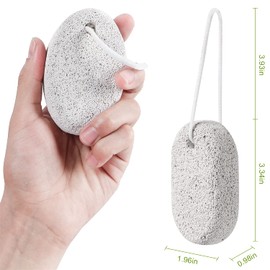 Asqraqo 2PCS Natural Pumice Stone, Asqraqo Lava Pedicure Tools Hard Skin Callus Remover for Feet and Hands - Foot File Exfoliation to Remove Dead Skin, and Callusess