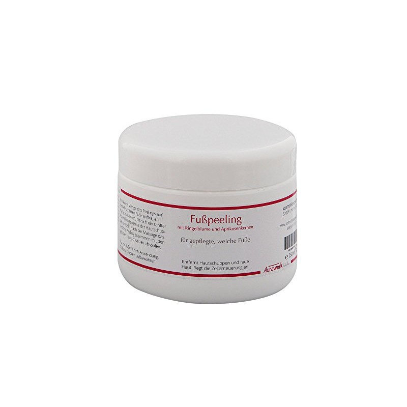 Aurawerk Fuß-Peeling, Beinpeeling mit Ringelblume und Aprikosenkernen für gepflegte, weiche