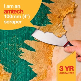 Amtech G0675 100mm (4") Scraper with Soft Grip Handle