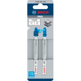 Bosch 2 x PRO Metal Thick and Thin T123XF Jigsaw Blade (for Sheet Steel, Pipes and Profiles Made of Metal, Length 100 mm, Professional Accessories Jigsaw)