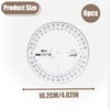Protractor, 6-Piece 360 Degree Geometry Tool Set, 10cm Diameter Protractors