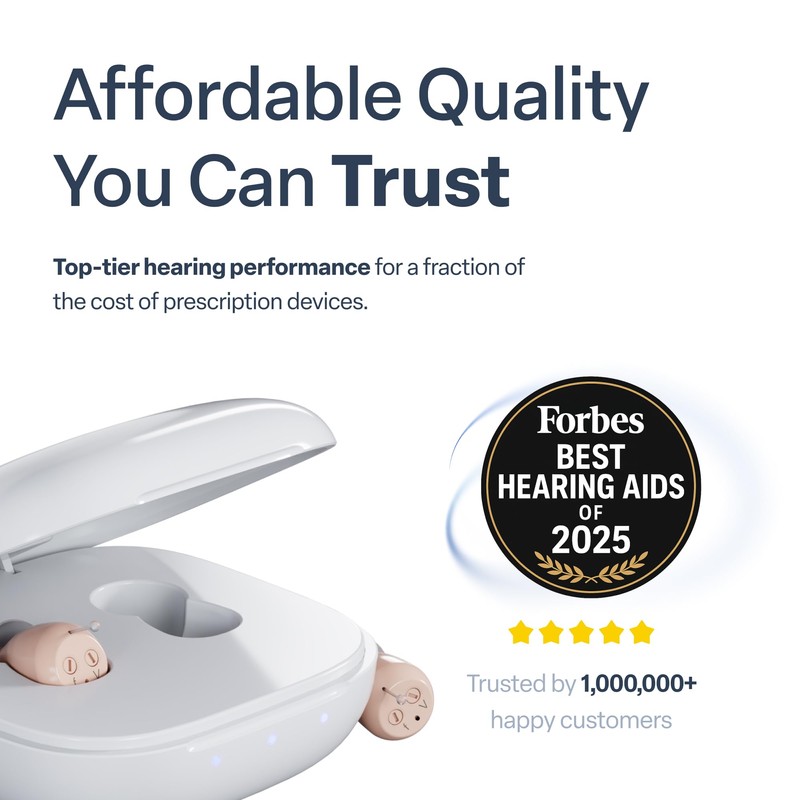 Audien Atom One OTC Hearing Aids - Wireless, Rechargeable, and