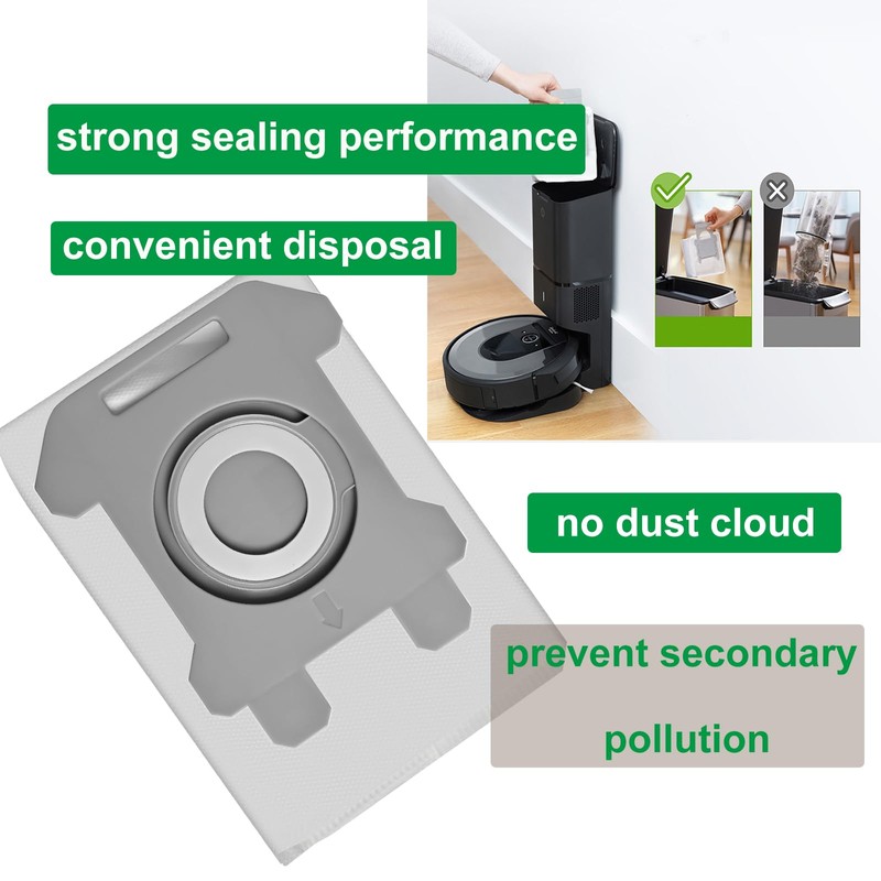 12 Pack Dust Bin Bags Compatible for Robotic Vacuum Cleaner