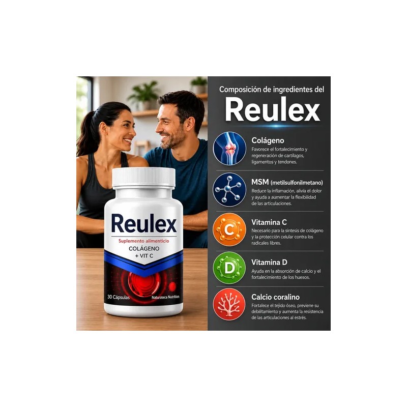 Reulex Original 2 Frascos | Colageno Msm | Vitaminas Y