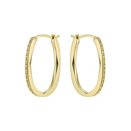 Ted Baker London Shivanna Crystal Shimmer Hoop Earrings for Women (Gold/Crystal)