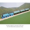 ORBRIUM Thomas the Tank Engine Wooden Railway Express Coach Cars