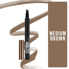 MAYBELLINE Maybelline New York TattooStudio Brow Tint Pen Makeup, Medium Brown, 0.037 fl. oz.