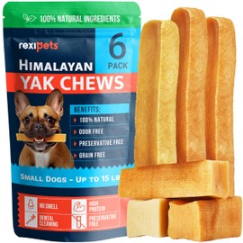 100% Natural Yak Cheese Himalayan Made Dog Chews All Breeds - Lactose Free Yak Chew for Small, Medium & Large Dogs - Dental Cleaning Dog Chews Aggressive Chewers - Long Lasting Odor & Gluten Free