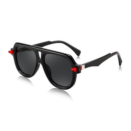 FEISEDY Vintage 70s Aviator Sunglasses Men Women Classic Retro Trendy Large Frame UV400 Sun Glasses B0030