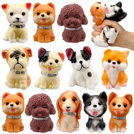Blueweenly 12 Pcs Squeeze Dogs Cute Fidget Toys Stress Balls for Adults Sensory Stress Toys for Puppy Favors Lovers Birthdays Gifts Kids Baby Show Christmas Party