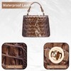 Makcr Joacbv Chic Women Crocodile Leather bags Mini Top-Handle Clutch
