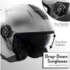 VCAN V88 3/4 Open Face Motorcycle Scooter Helmet ECE &