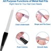 4 Pcs Metal Nail Files, Double Sided Grit Nail File