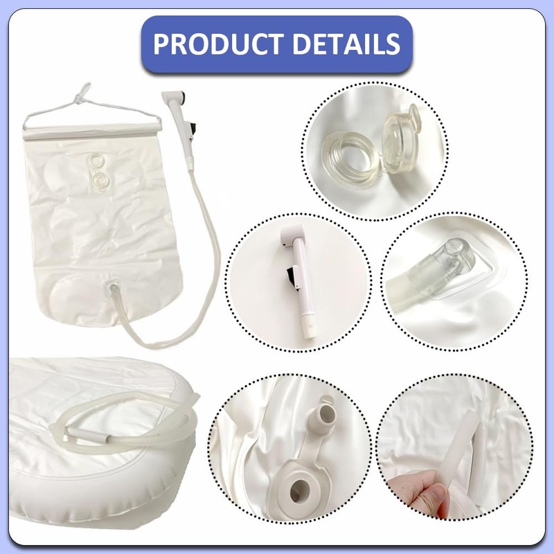 Inflatable Shampoo Basin Set - Portable Bedside Shower System Hair