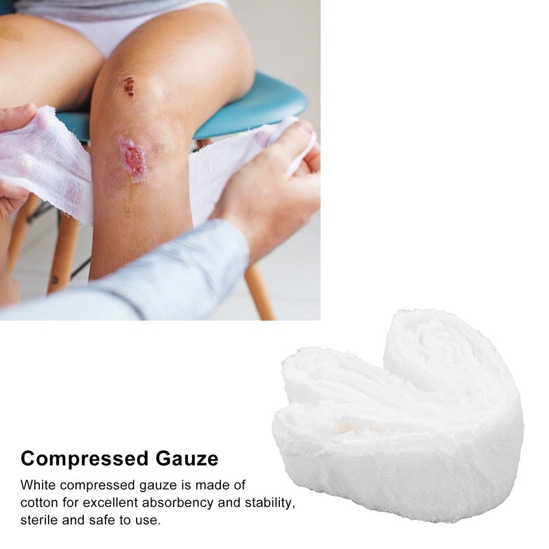Dilwe Compression Curve Gauze Block, Pack of 3 White Compressed