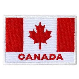 Graphic Dust Canada Flag Embroidered Iron On Patch Applique Canadian Maple Leaf National Emblem Backpack Jacket Costume Uniform