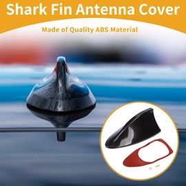 Partuto 1 Pcs Universal Shark Fin Antenna Cover Signal Roof Aerial for Car SUV Truck Offroad ABS Material with Adhesive Base Dark Brown