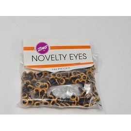 7mm Yellow Owl Eyes Plastic Safety Eyes for Craft Crochet Amigurumi Dolls or Puppets (Bulk Pack of 144)