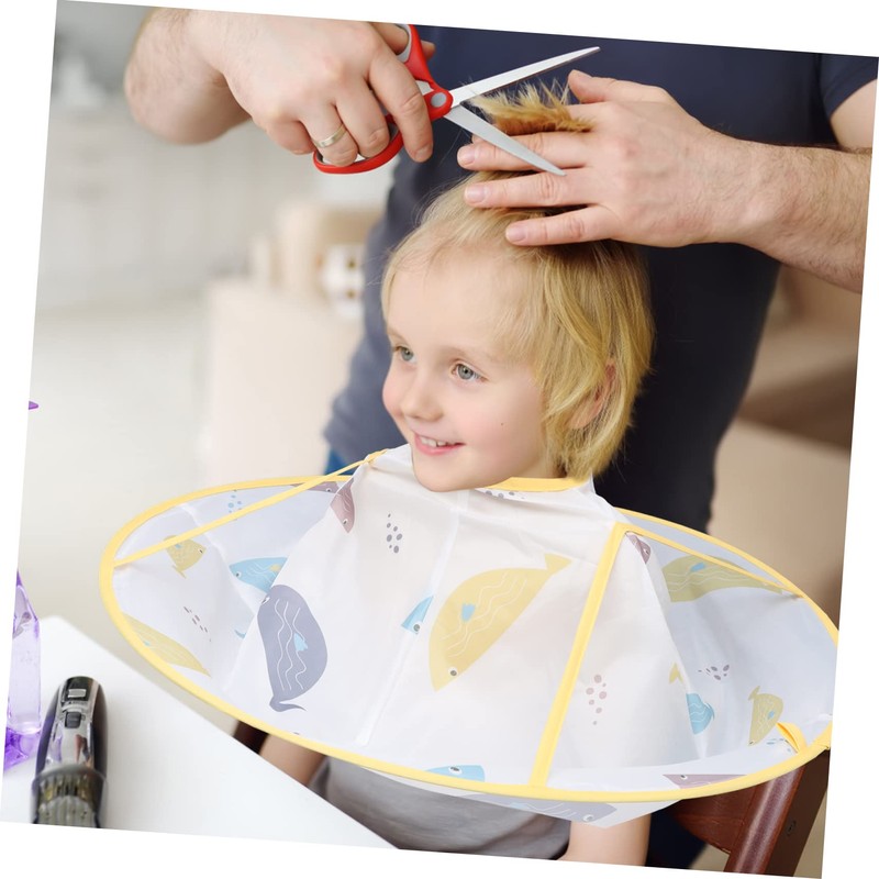 IWOWHERO Adjustable Kids Hair Cutting Cape Barber Cape Hair Catcher