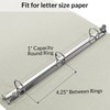 SKYDUE Clipboard Binder with Dividers,1 Inch 3 Ring Binder with