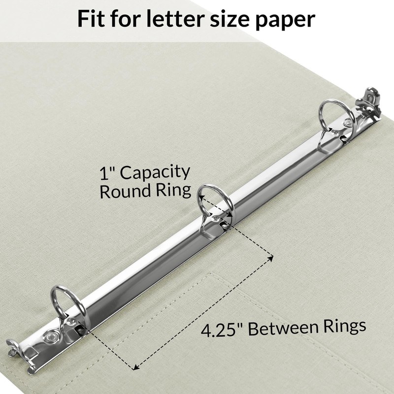 SKYDUE Clipboard Binder with Dividers,1 Inch 3 Ring Binder with