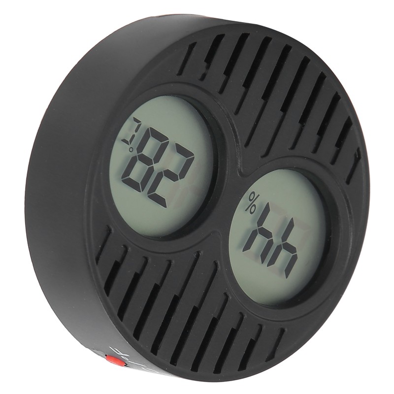 Round Hygrometer Thermometer ℃/℉ Digital Display High Accuracy Cigar Box