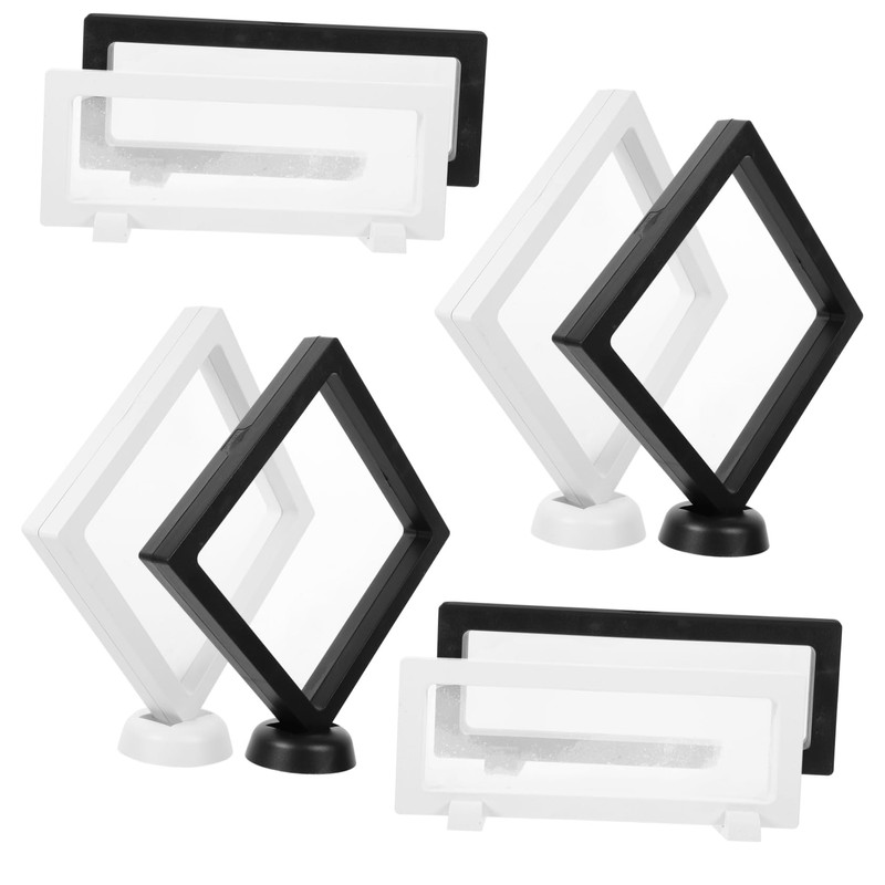 Levemolo 8pcs Floating Jewelry Display Frame Transparent Necklace Bracelet Showing