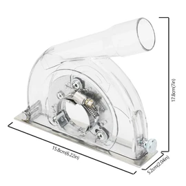 Dust Extractor Cutting Guard 4" 5" Professional Angle Grinder Guard with Attachments Transparent Durable Grinding Cover Cutting Dust Shroud(transparent color)