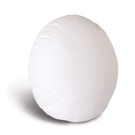 Plankroad Home Décor 18Dx2 Hypoallergenic Fluffy Faux Down Poly Round Pillow Insert, 100% Cambric Cotton Shell, Never Vacuum-Packed,Made in USA