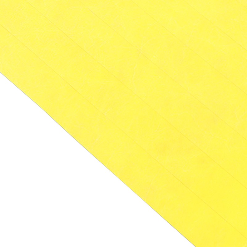 500PCS Paper Wristband Yellow Bracelets Disposable Waterproof Tear Resistant Paper