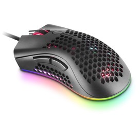 Mars Gaming MMEX Black, RGB Gaming Mouse, 32K DPI, Feather Cable, HUANO Switch