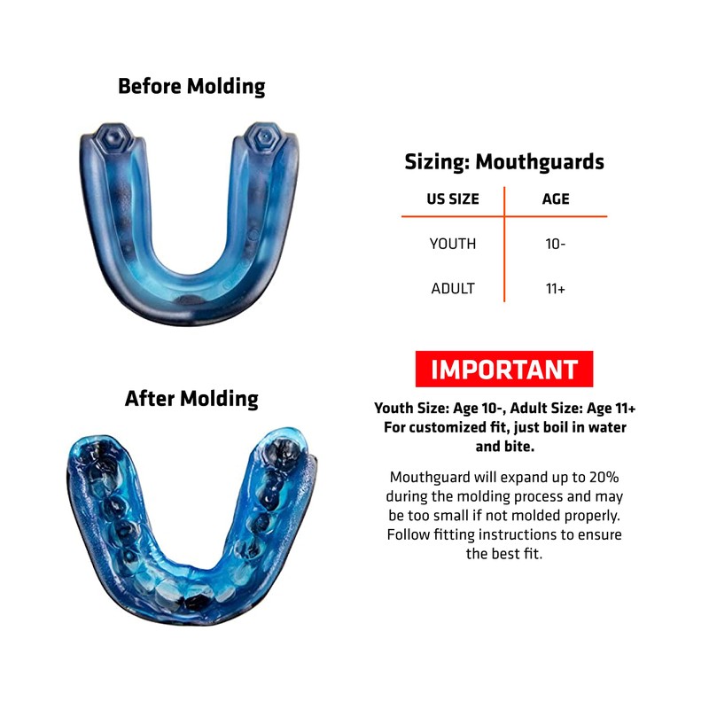 Shock Doctor Gel Max Mouth Guard, Heavy Duty Protection &
