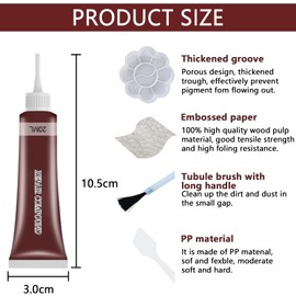 Leather Repair Cream, 5 Colours Mixable Leather Repair Kits, Leather Repair Kits, Liquid Scratch Filler Formula, Liquid Leather Repair Gel for Sofa, Leather Jacket, Car Seat, Shoes, Coats