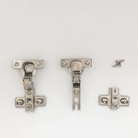 LIKERAINY 95 Degree Full Overlay Hinges 26mm Without Damper Kitchen Cabinet Cupboard Wardrobe Door Hinge Pack of 4