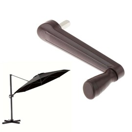 Ompinda Patio Umbrella Handle, Outdoor Universal Parasol Crank Handle Replacement Parts Banana Umbrella Crank Grip For Parasol (Gray)