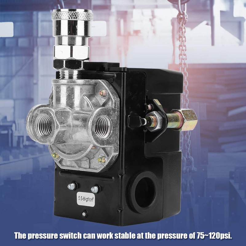 Válvula Reguladora de Presión Automática 4 Puertos G1/4 75-120 psi