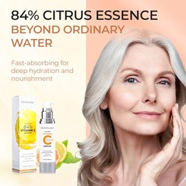 Suero súper vitamina C para mujeres mayores de 70 años, hidratante antienvejecimiento con vitamina C cafeína, cuidado facial de la piel para pieles ma