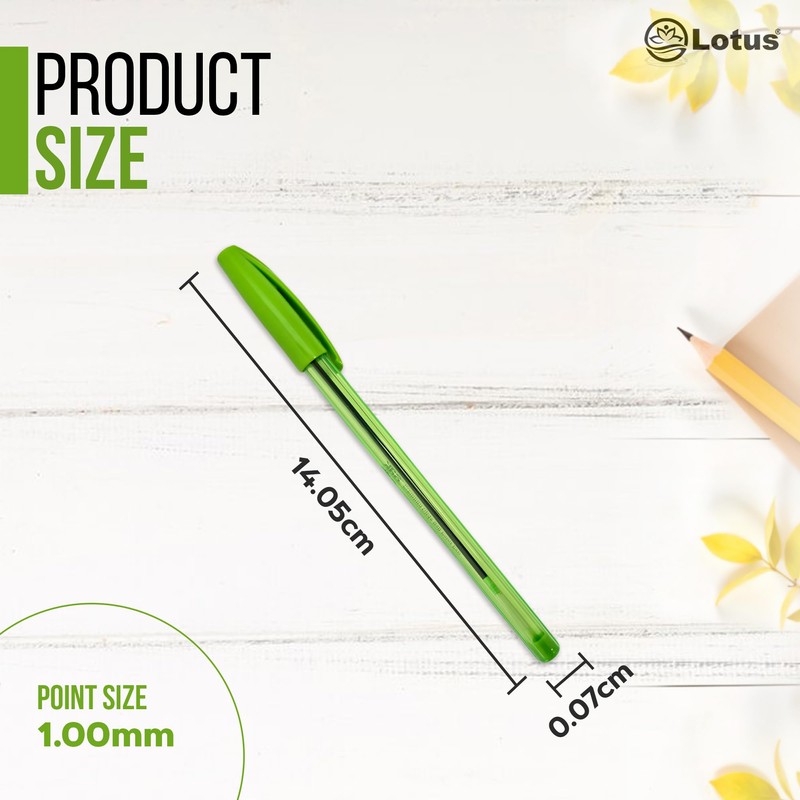 Lotus Coloured Ink Medium Point Nib Ultra Glide Smooth Ink