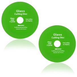 CDDCWZ Glass Cutting Discs 125, 125 x 15 x 22.23 mm Glass Cutting Disc Diamond Saw Blade Cut Glass for Glass Ceramic Tiles (Pack of 2)
