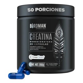 Creatina Monohidratada Birdman en Cápsulas para Entreno y Post-Entreno                                                                                