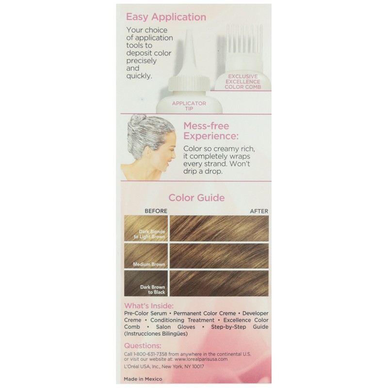 L'Oreal Excellence #5G Medium Gold Brown Hair Color, 1 ct